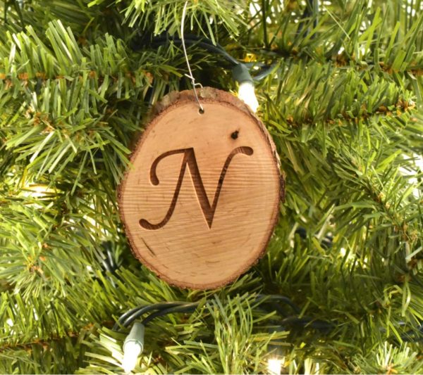 Wooden Christmas ornament.