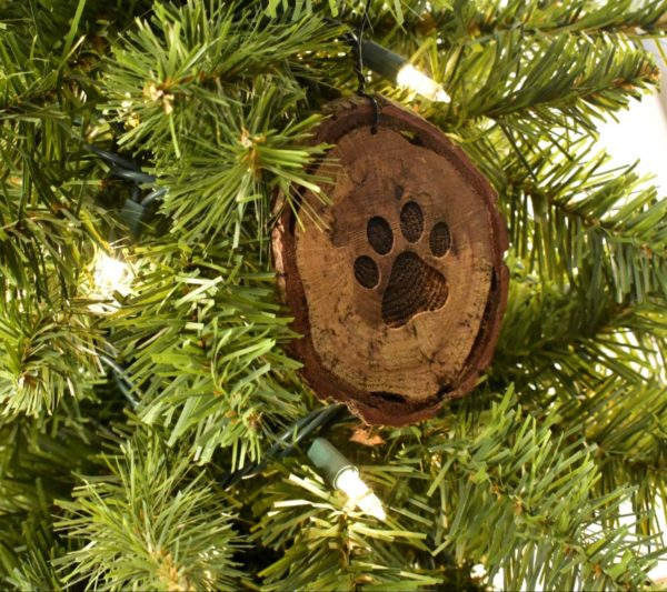 Wooden Christmas ornament.