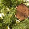 Wooden Christmas ornament.