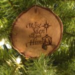 Wooden Christmas ornament.