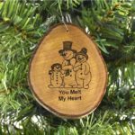 3 Snowmen You Melt My Heart Rustic Wood Ornament