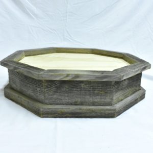 Octagon, barnwood taxidermy base.