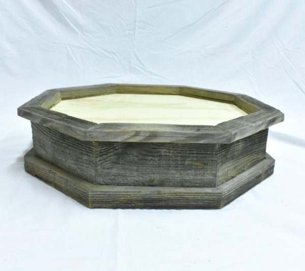 Octagon, barnwood taxidermy base.