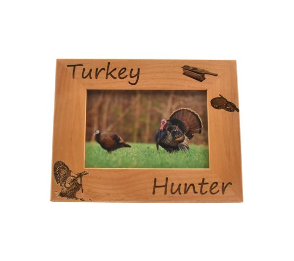Turkey Hunter Engraved Picture Frame