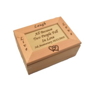 Wedding Anniversary keepsake box.