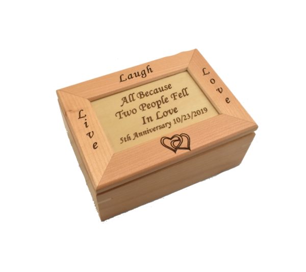Wedding Anniversary keepsake box.