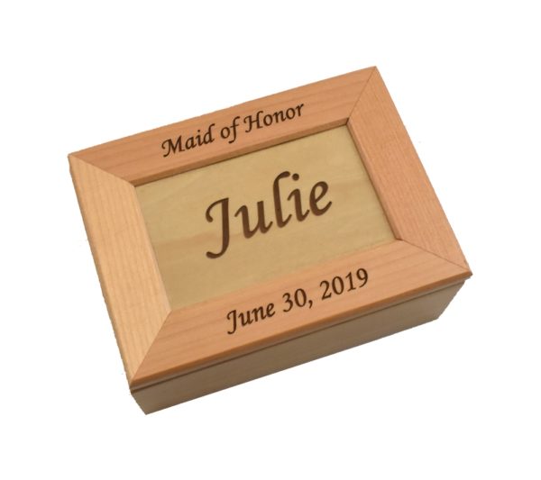 Custom engraved keepsake box.