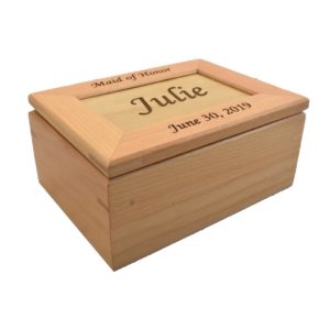 Custom engraved keepsake box.