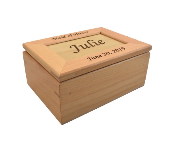 Custom engraved keepsake box.