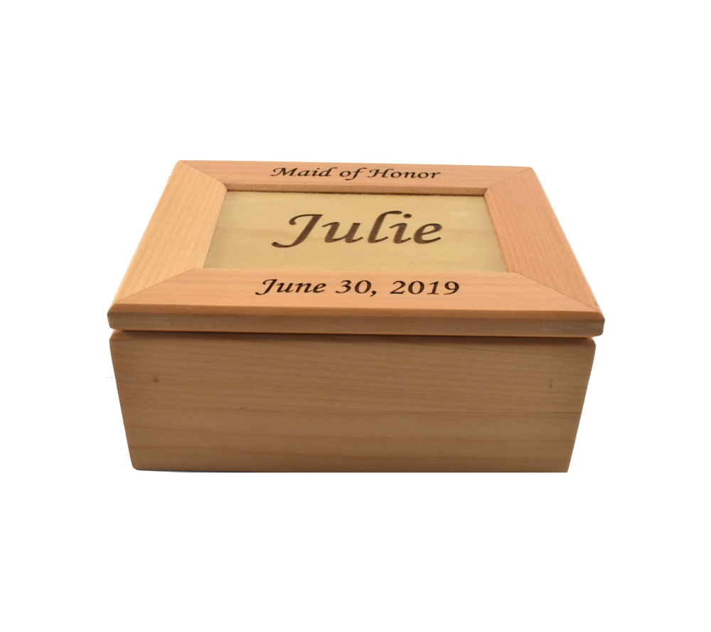 Maid of Honor Personalized Wedding Keepsake Box