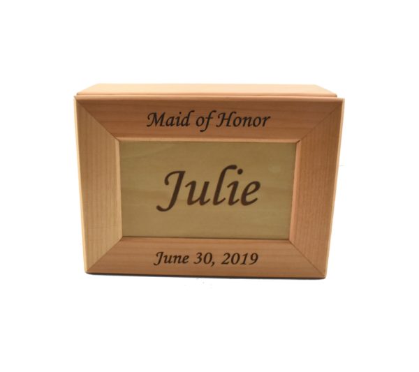 Custom engraved keepsake box.