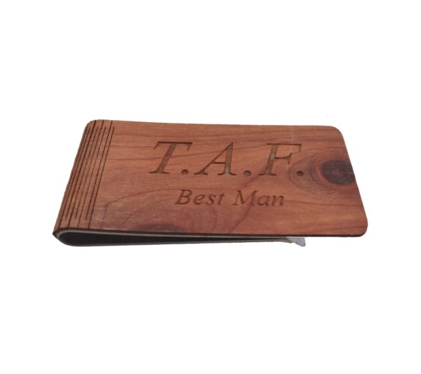 Best man engraved money clip.