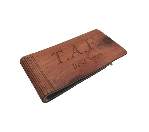 Best man engraved money clip.