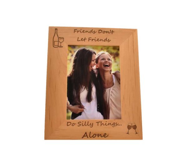 Personalized wooden picture frame.