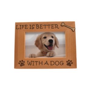 Personalized wooden picture frame.