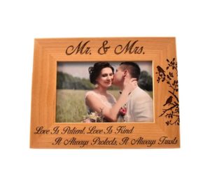 Personalized picture frame.