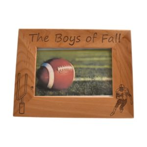 Personalized wooden picture frame.