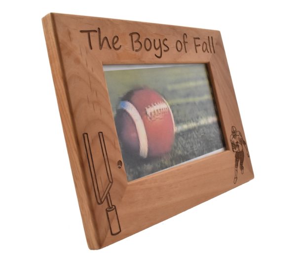 Personalized wooden picture frame.