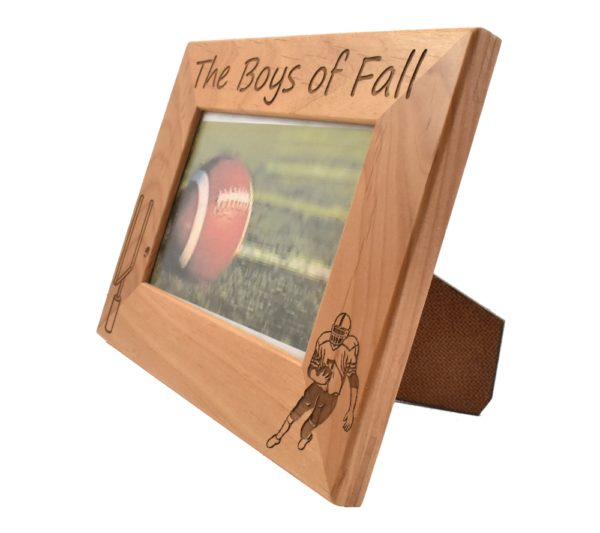 Personalized wooden picture frame.