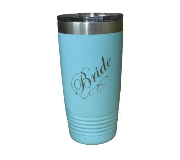 Twenty ounce travel mug.