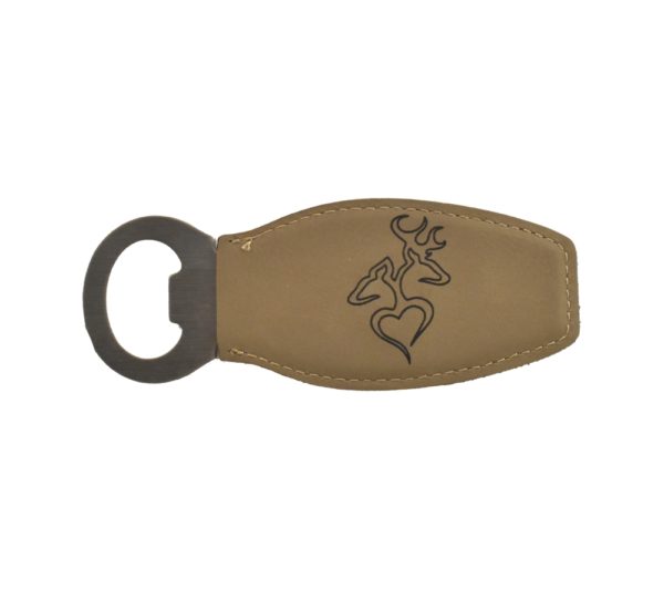 Leather bottle opener.