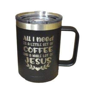 Custom engraved travel coffee mug.
