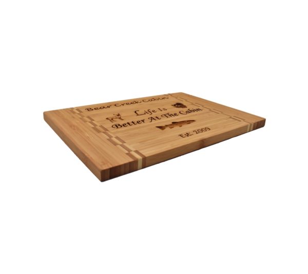 11” x 8” Customized Bamboo Camper Cutting Board