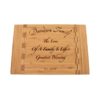 Engraved bamboo cutting board.