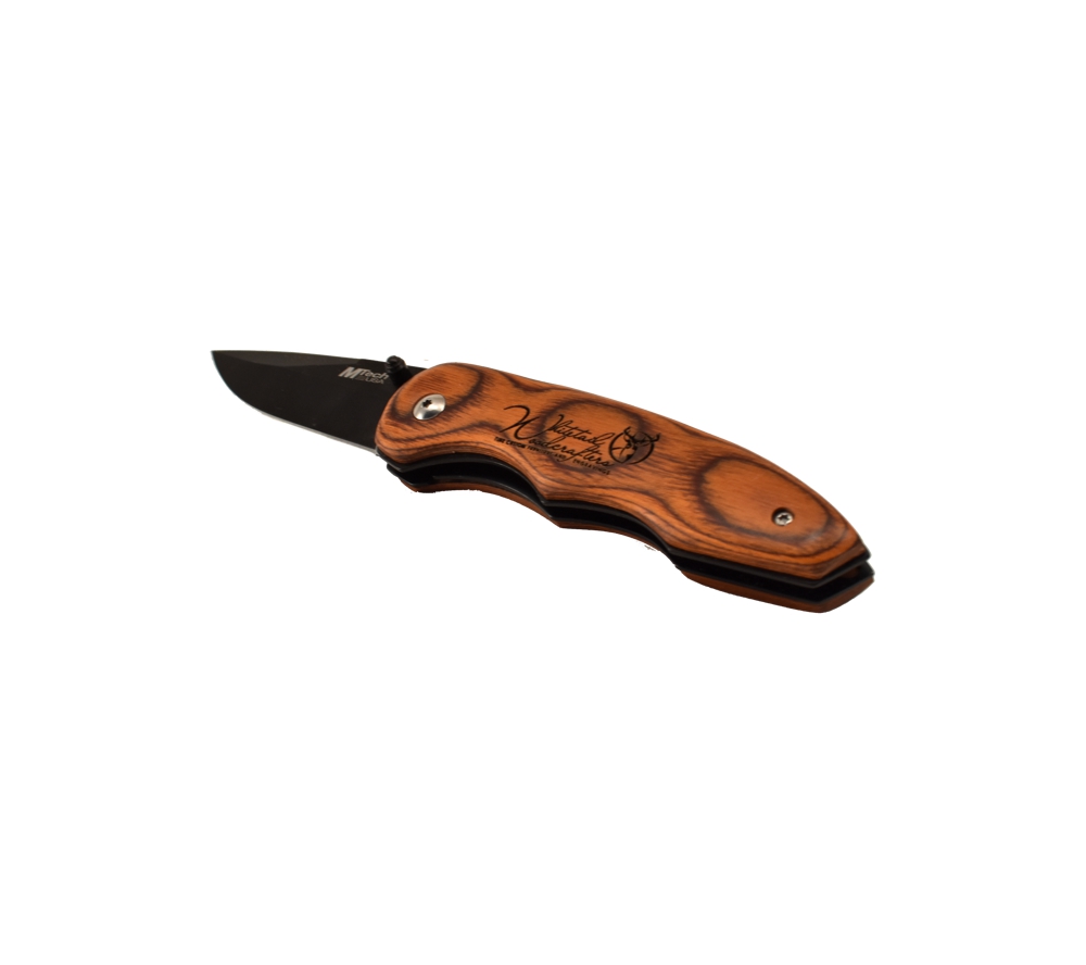 Woodcrafters Engraved Pocket Clip Knife Whitetail Woodcrafters