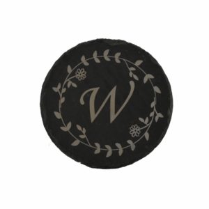 Engraved slate coaster.