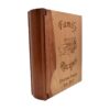 Personalized wooden recipe book cover.