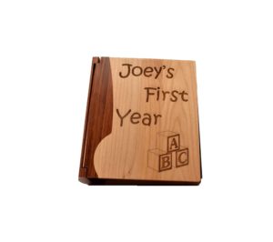 Baby's First Year Blocks Personalized Photo Album- Small - Whitetail  Woodcrafters