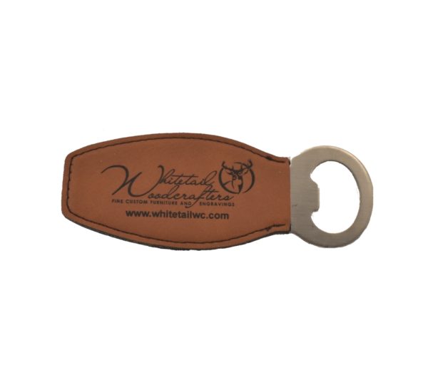 Leather bottle opener.