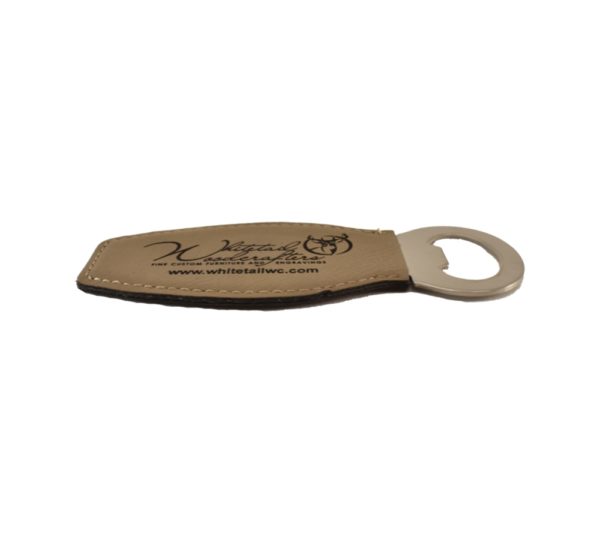 Leather bottle opener.