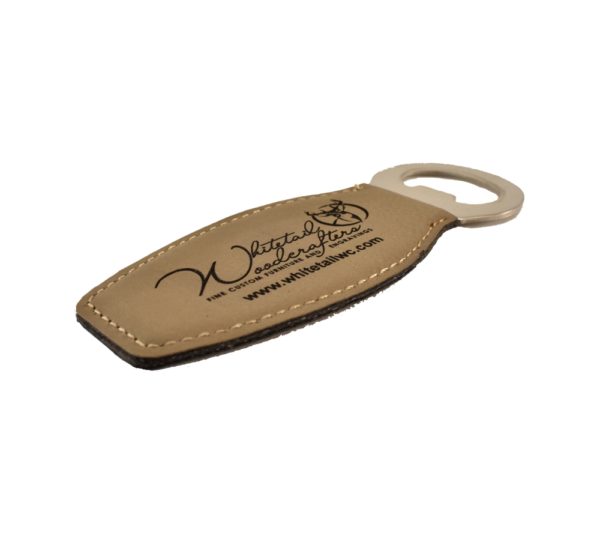 Leather bottle opener.