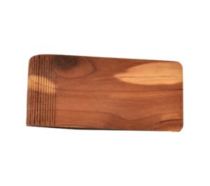 Custom engraved cedar money clip.