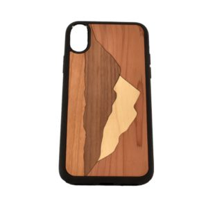 Custom engraved wooden phone case for the iPhone X.