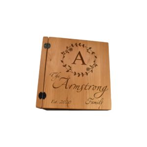 Personalized Wood Photo Album in Maple & Walnut - Northwest Gifts