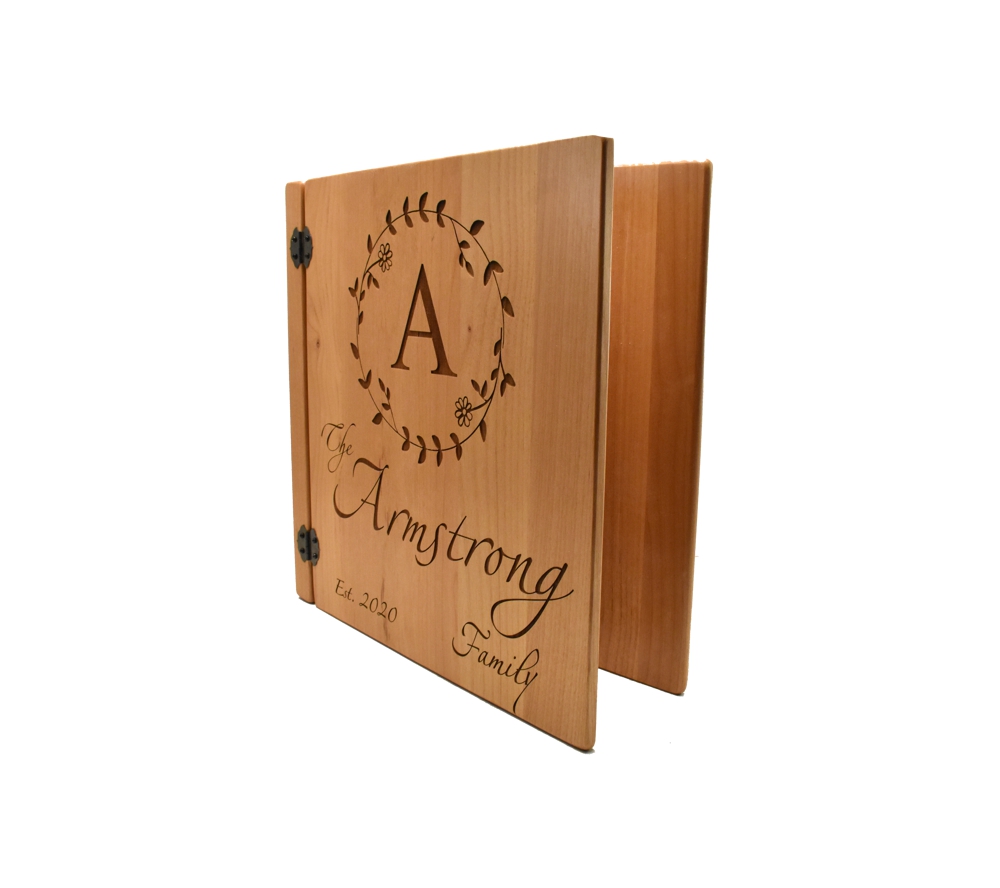 Family Monogram Custom Engraved Bamboo Cutting Board - Whitetail  Woodcrafters