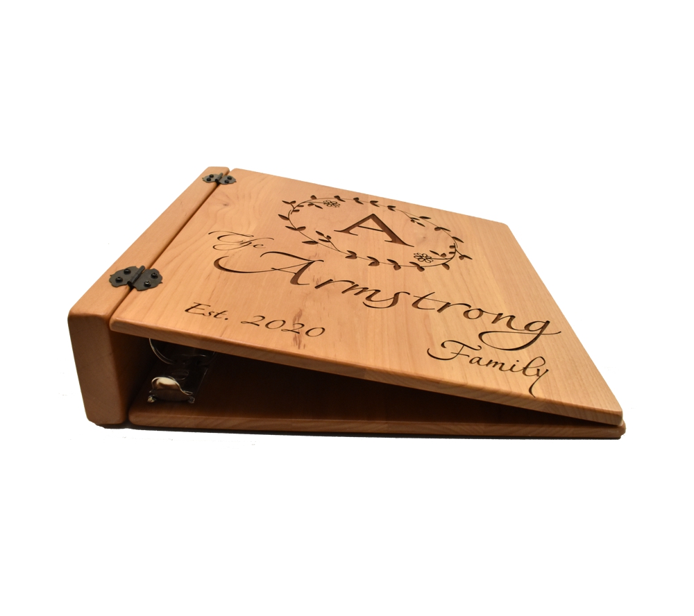 Family Monogram Custom Engraved Bamboo Cutting Board - Whitetail  Woodcrafters