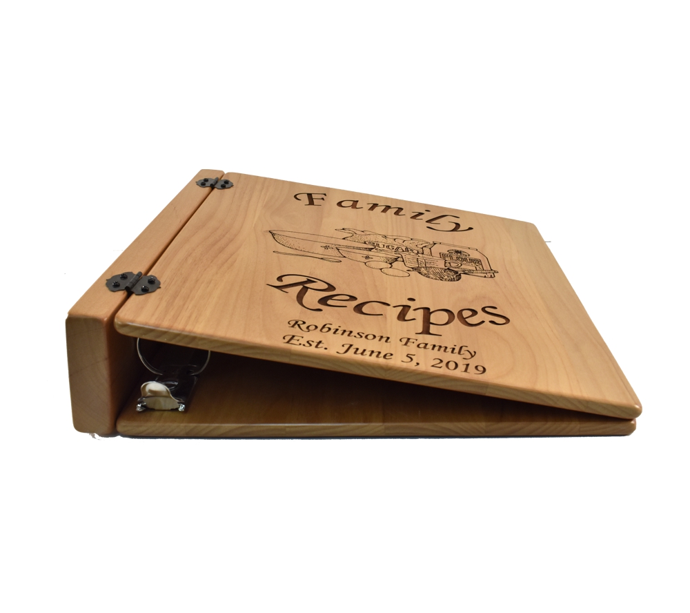 PERSONALIZED WOODEN RECIPE BOOK