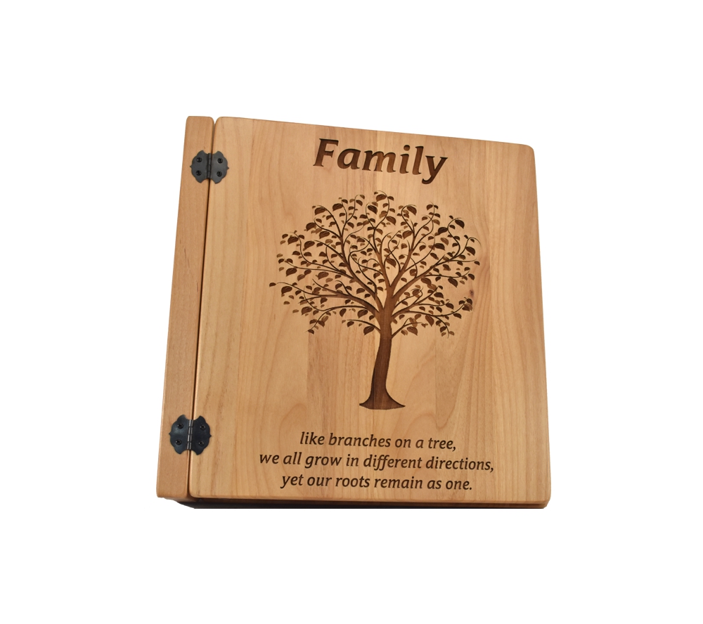 Family Roots Personalized Photo Album- 3 Ring - Whitetail Woodcrafters