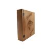 Custom engraved three ring photo album.
