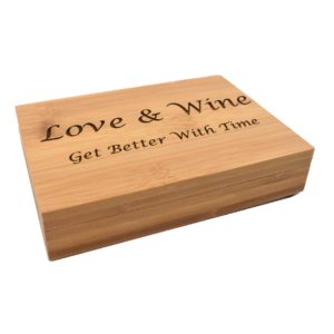 Wine tool set and wooden box.