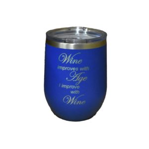 Custom engraved wine tumbler.