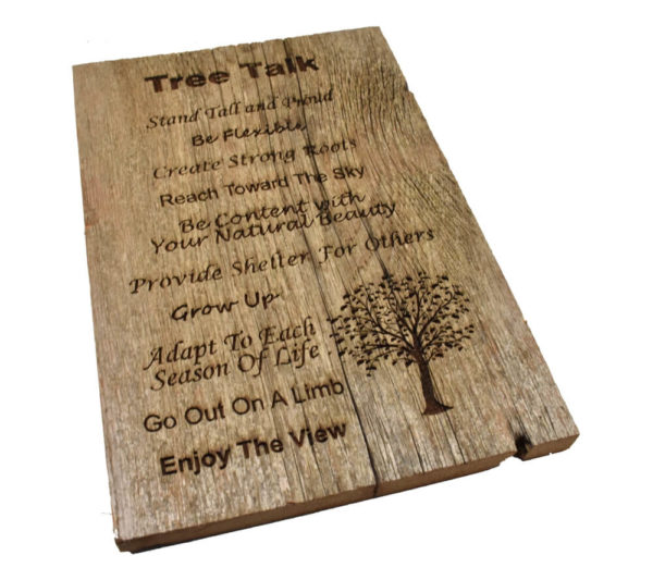 Tree Talk Barnwood Sign - Image 2