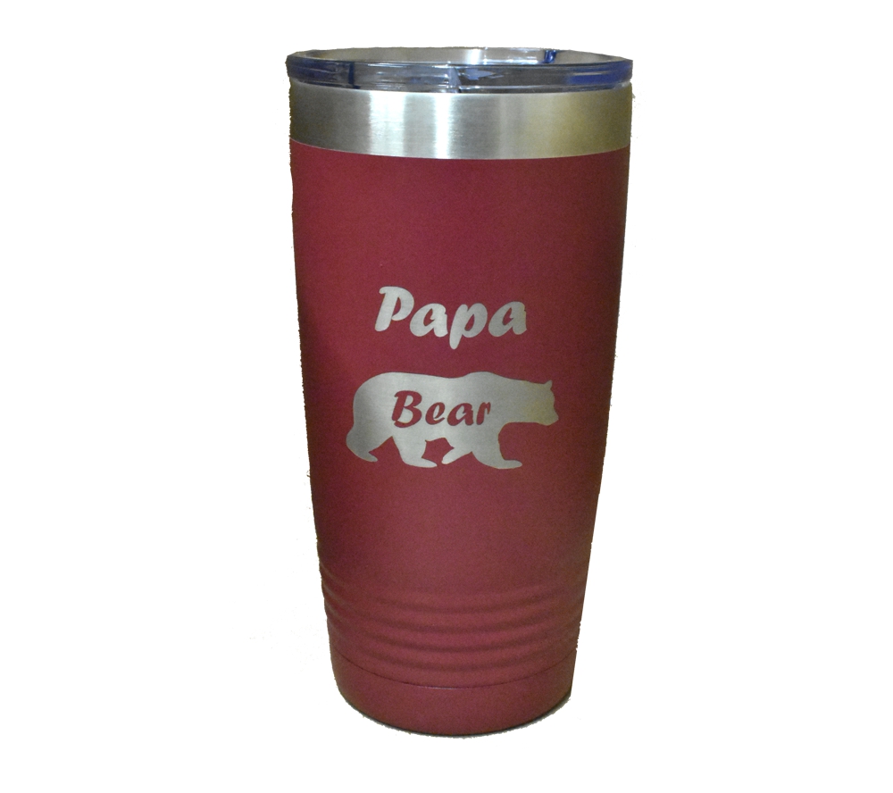 Custom Engraved 20oz. Travel Mug With Handle and Slider Lid