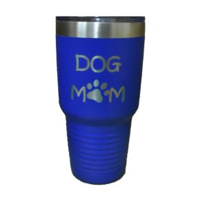 Custom engraved metal travel mug.