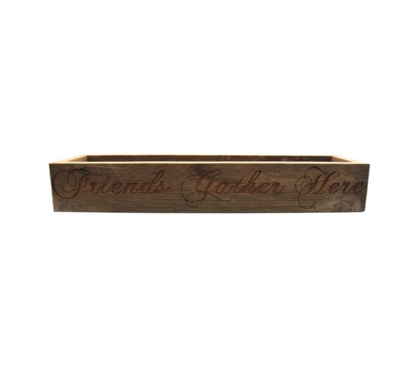 Barnwood box with a custom engraving.