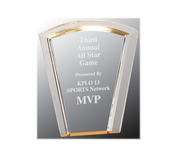 Fan halo award with gold highlights.